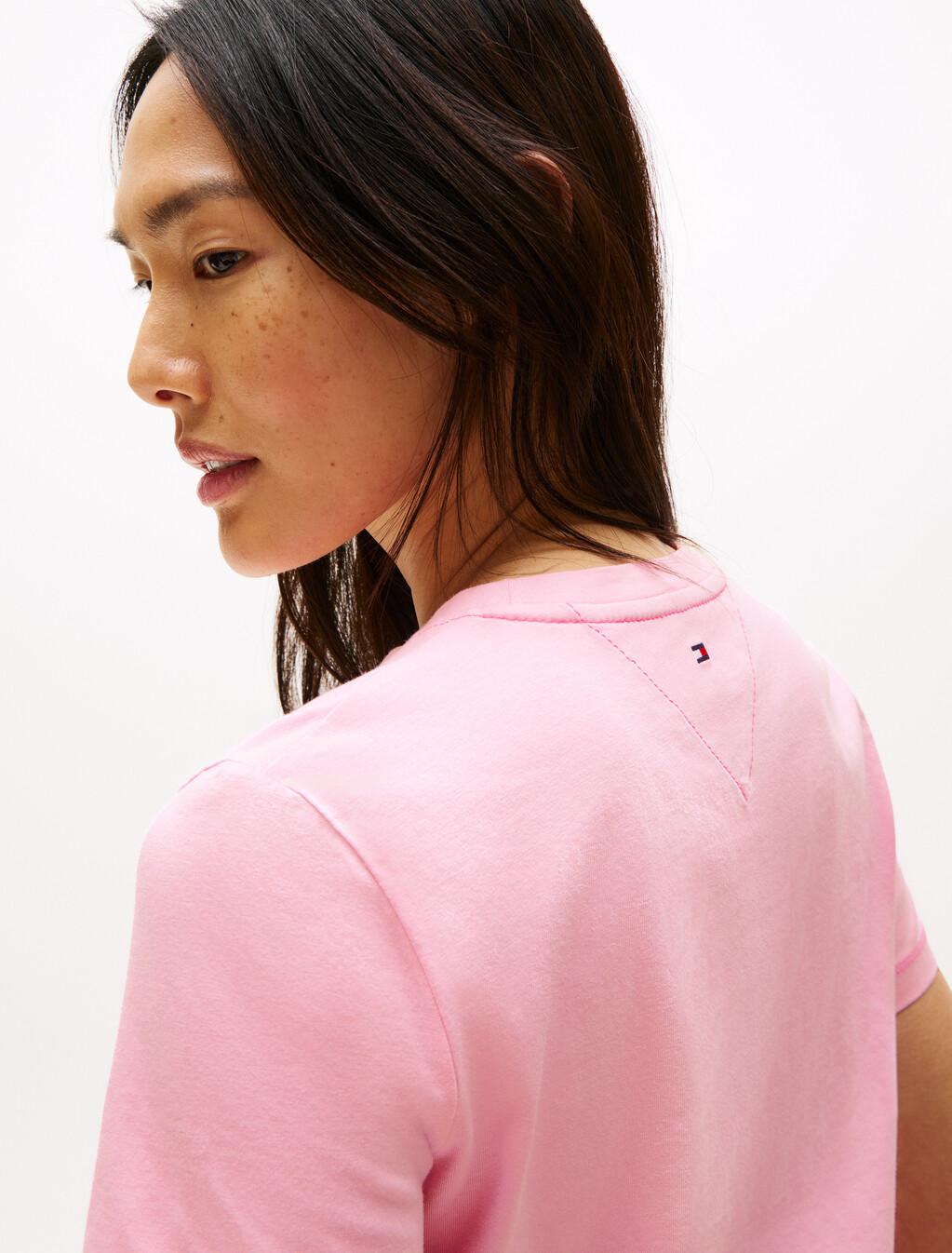 Tonal Flag Crewneck T-Shirt, Classic Pink, hi-res