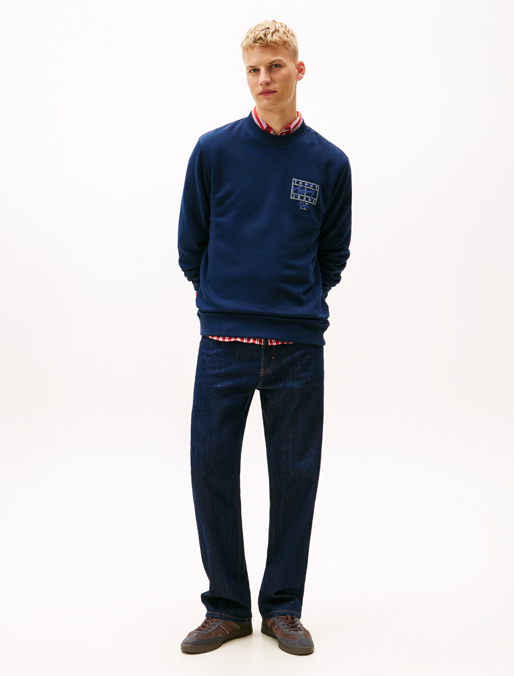 Tommy Flag Graphic Print Sweatshirt, Dark Night Navy, hi-res