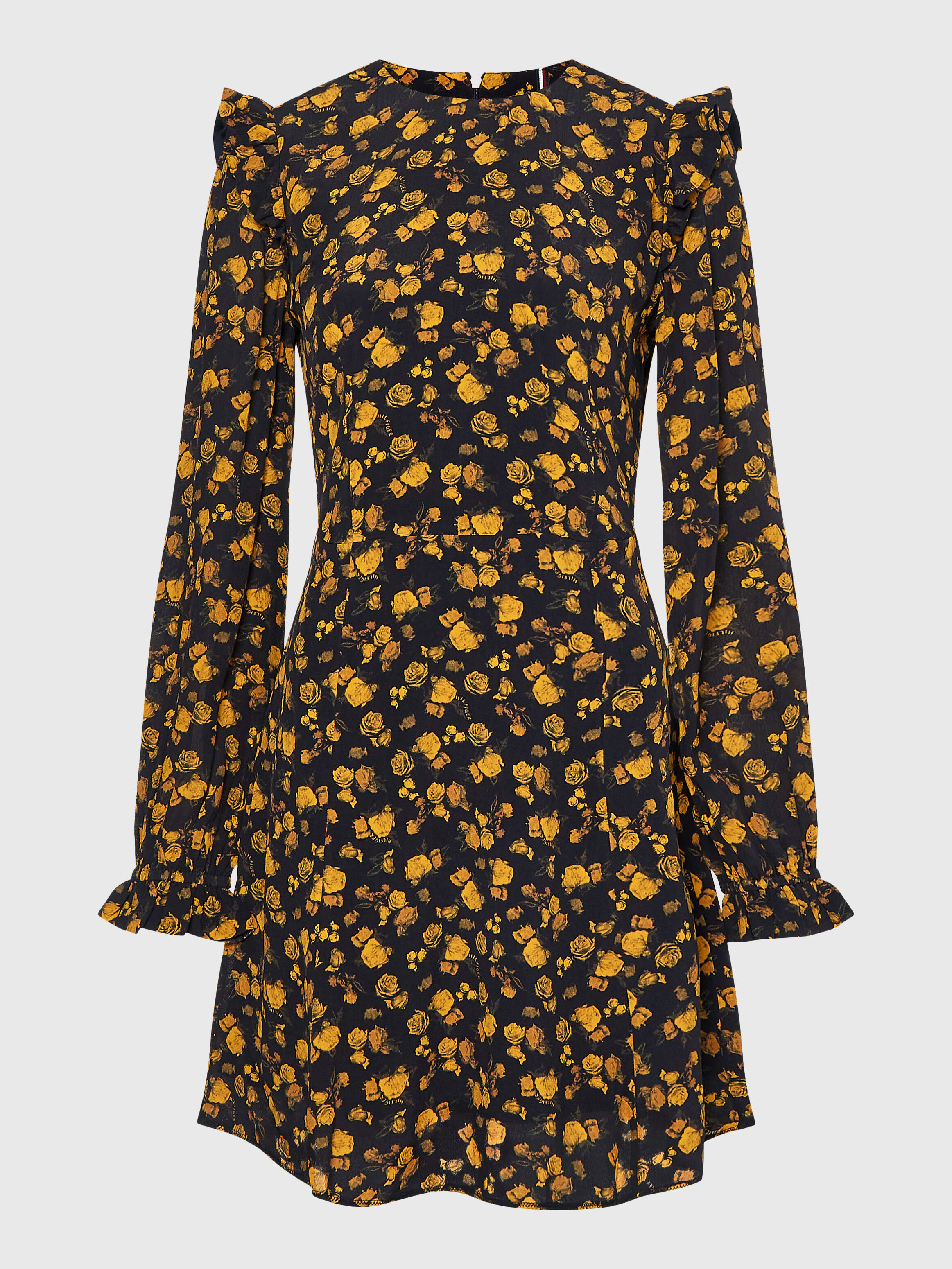tommy hilfiger belted fit and flare dress