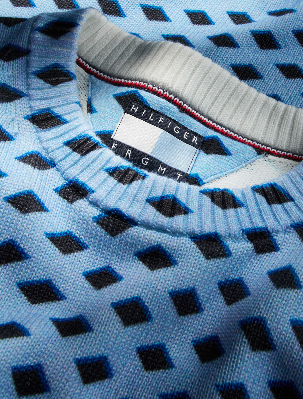 Check Regular Jumper, Well Water / Navy Blue, hi-res