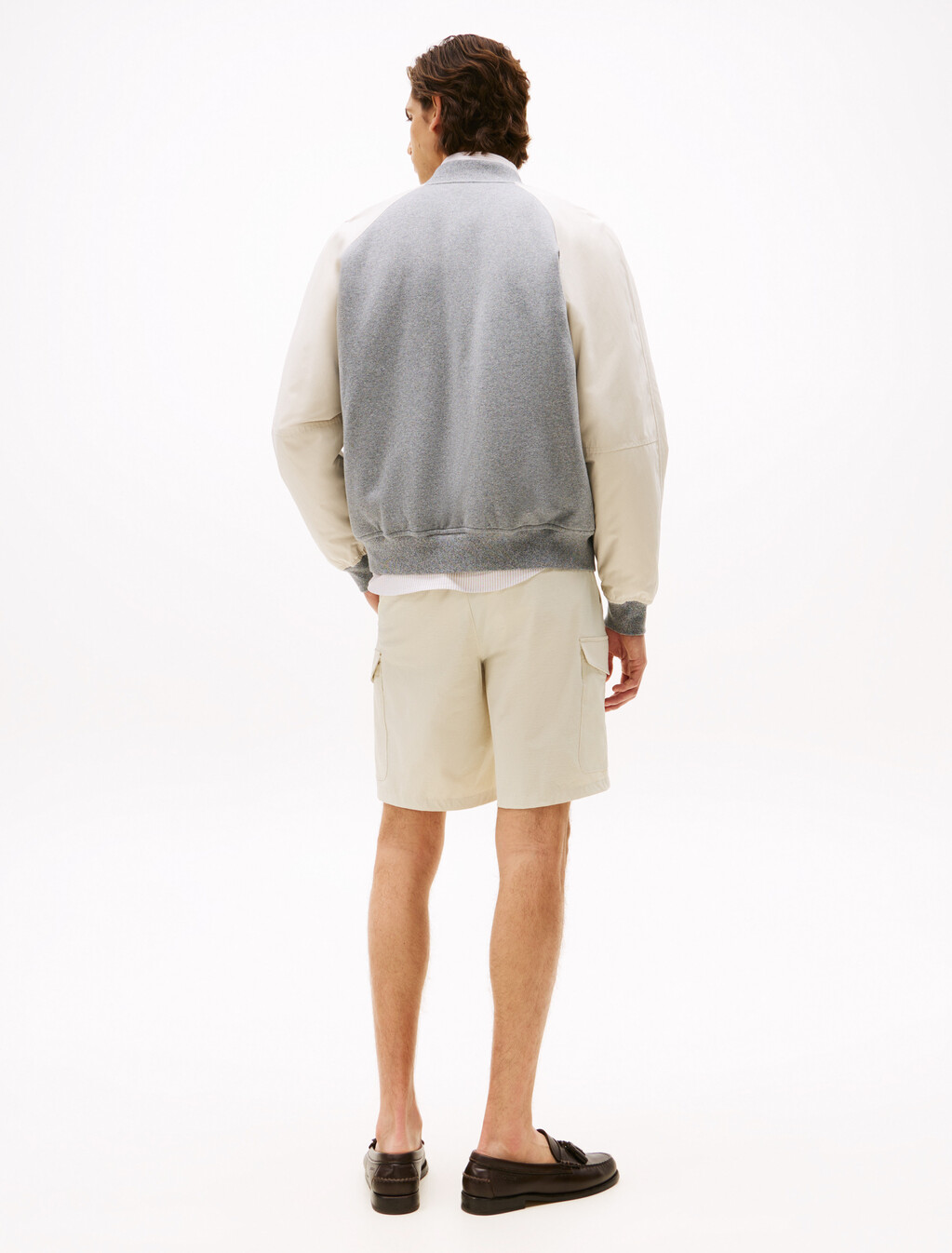 Mix Media Varsity Bomber, Authentic Marl/Newsprint, hi-res