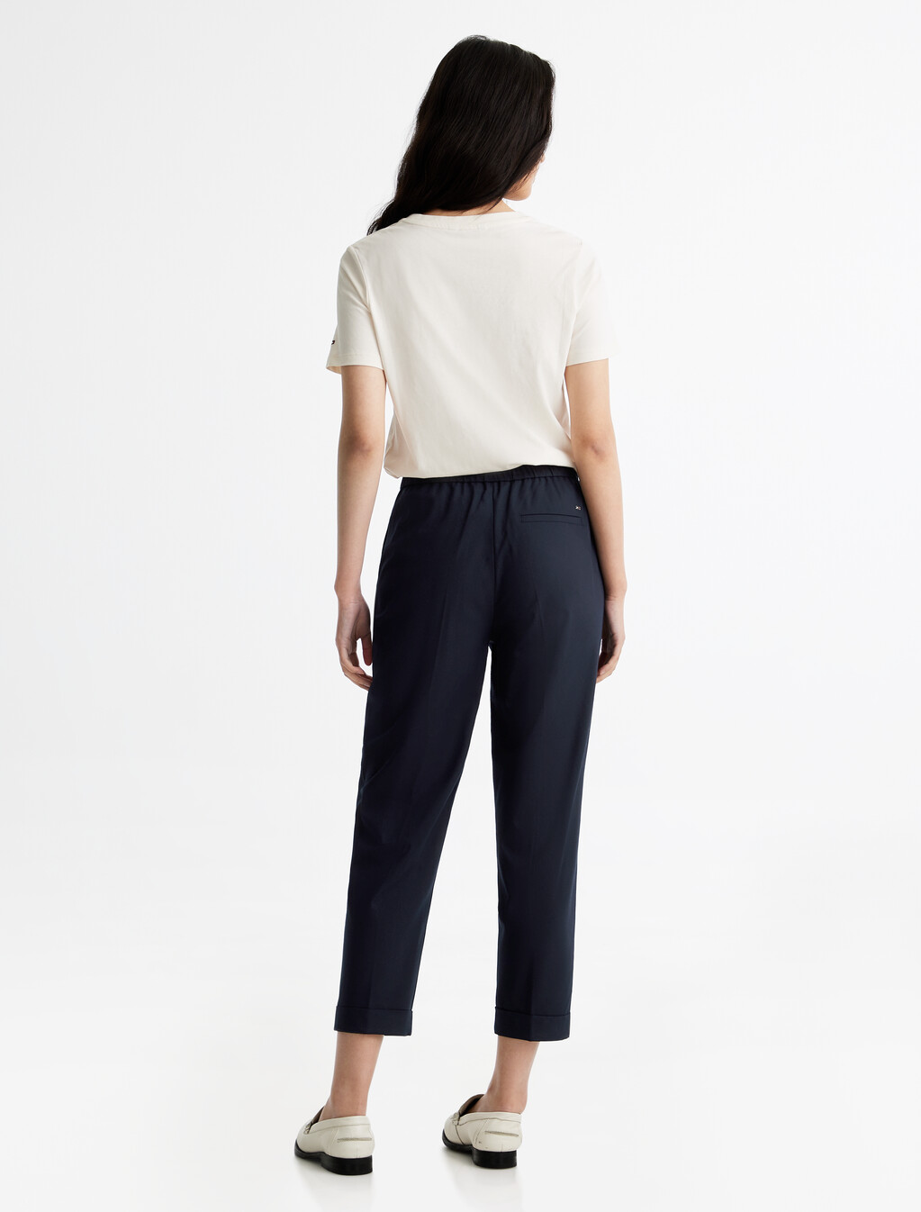 Pull On Tapered Pants, Dark Night Navy, hi-res