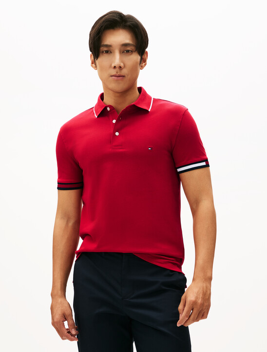 Slim Fit Signature Cuff Polo Shirt
