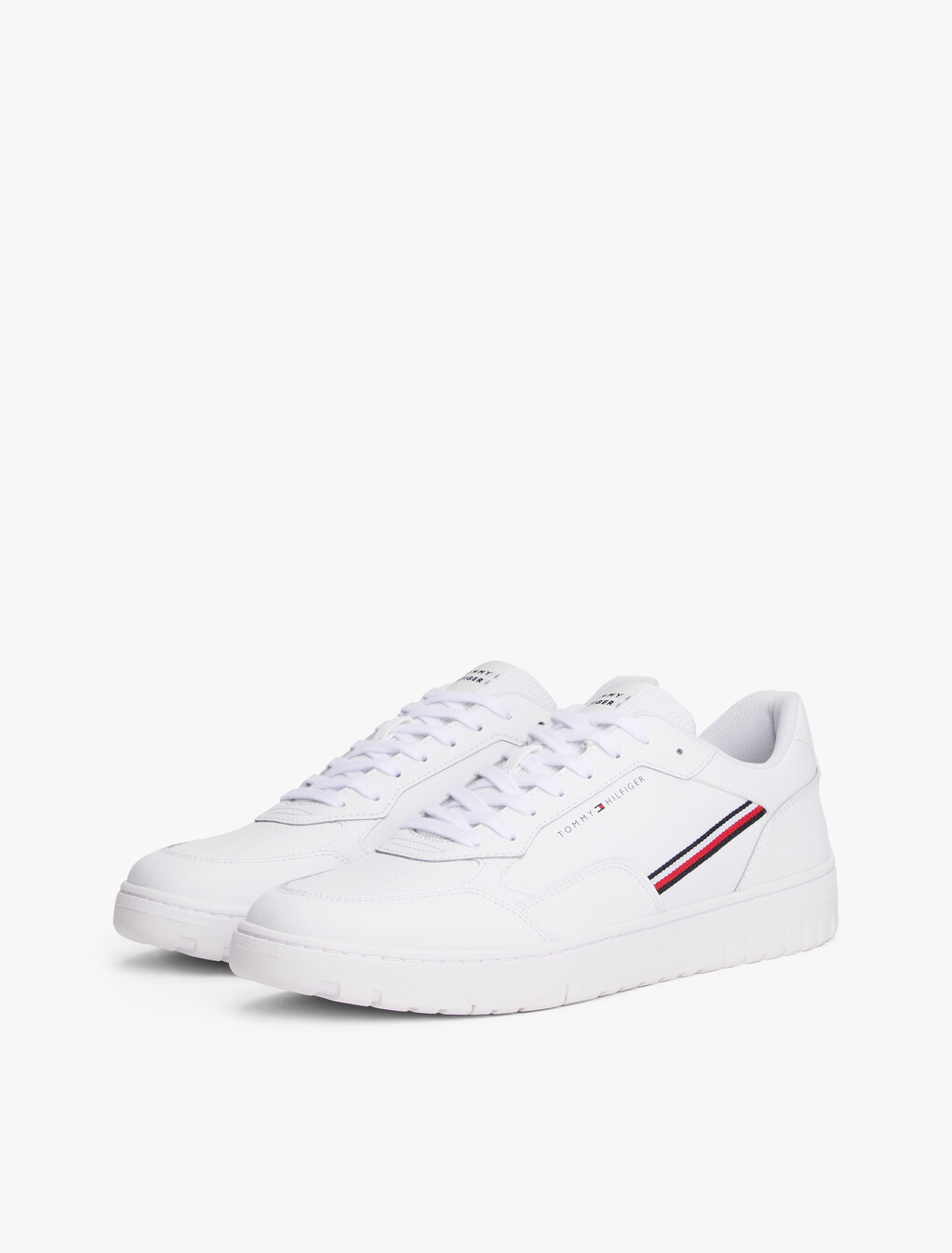 Cleat Basketball Trainers With Leather, White, hi-res