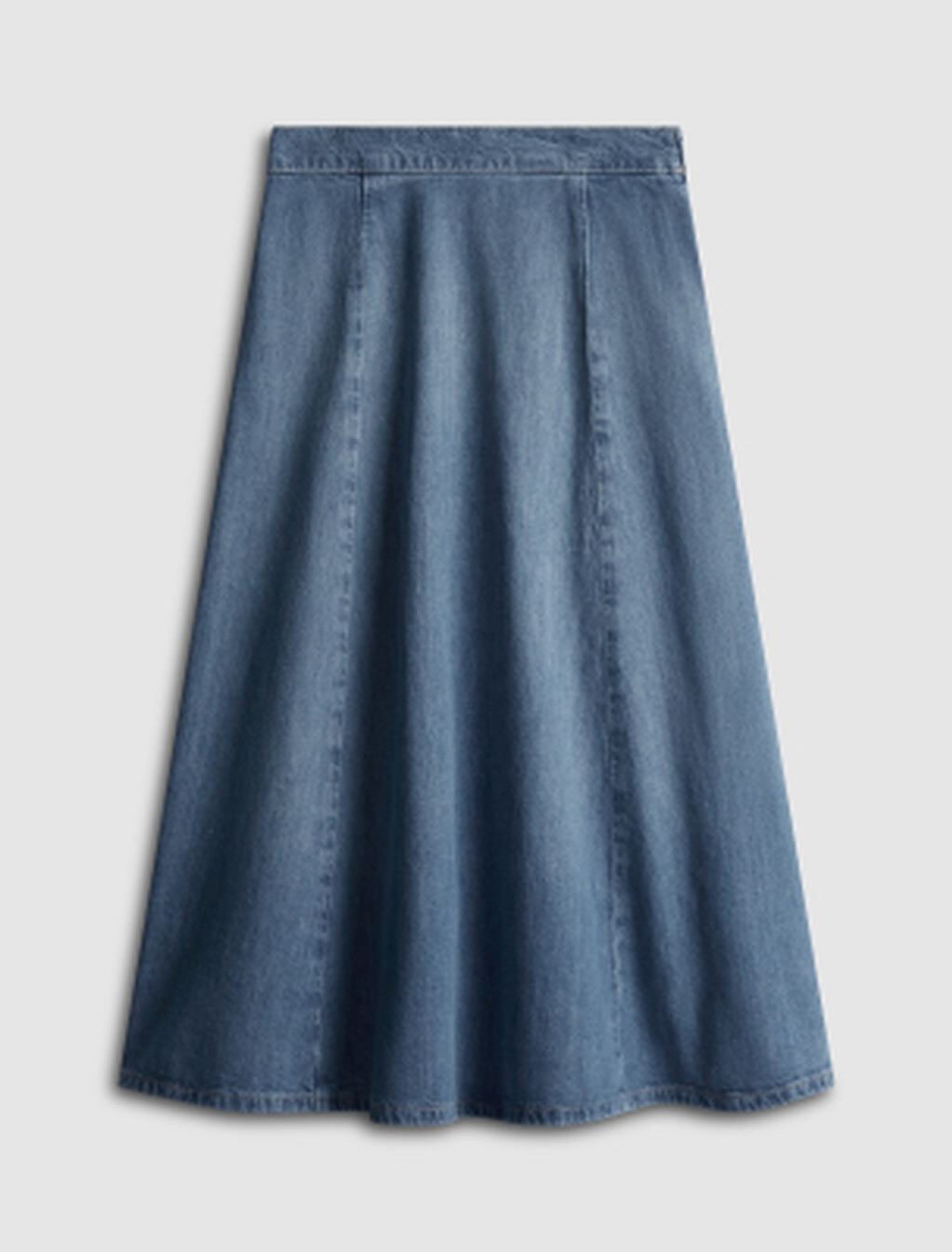 Midi Flare Denim Skirt, Uma, hi-res