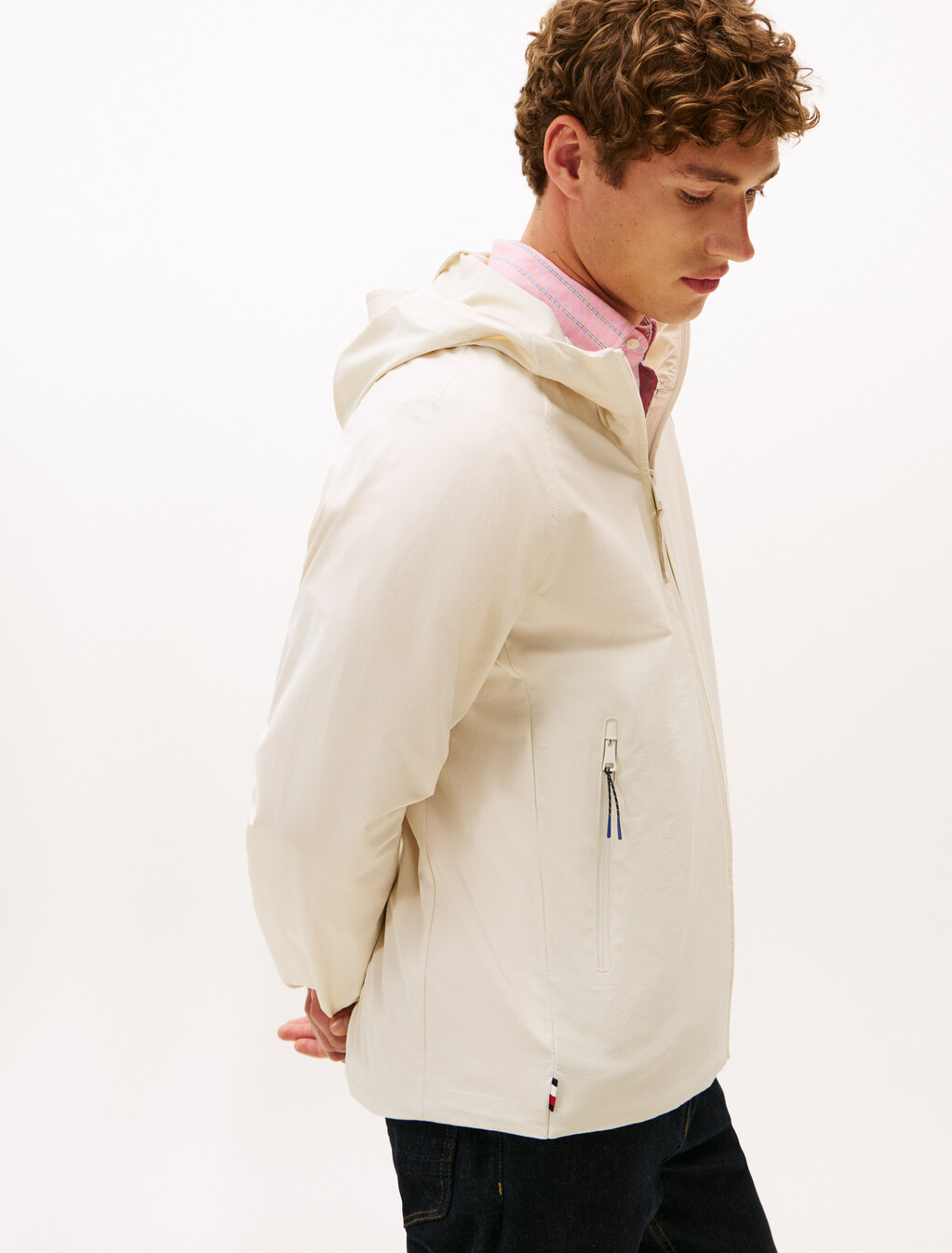 Tech Hooded Jacket, Newsprint, hi-res