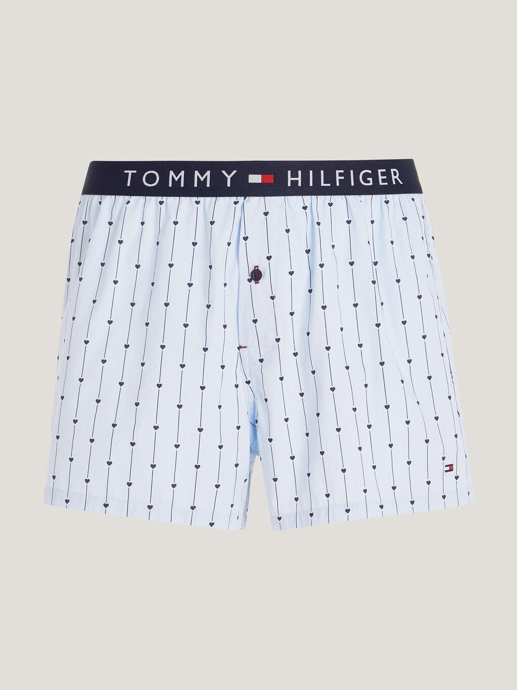 Woven Print Boxer Shorts, Mini Heart Pinstripe, hi-res