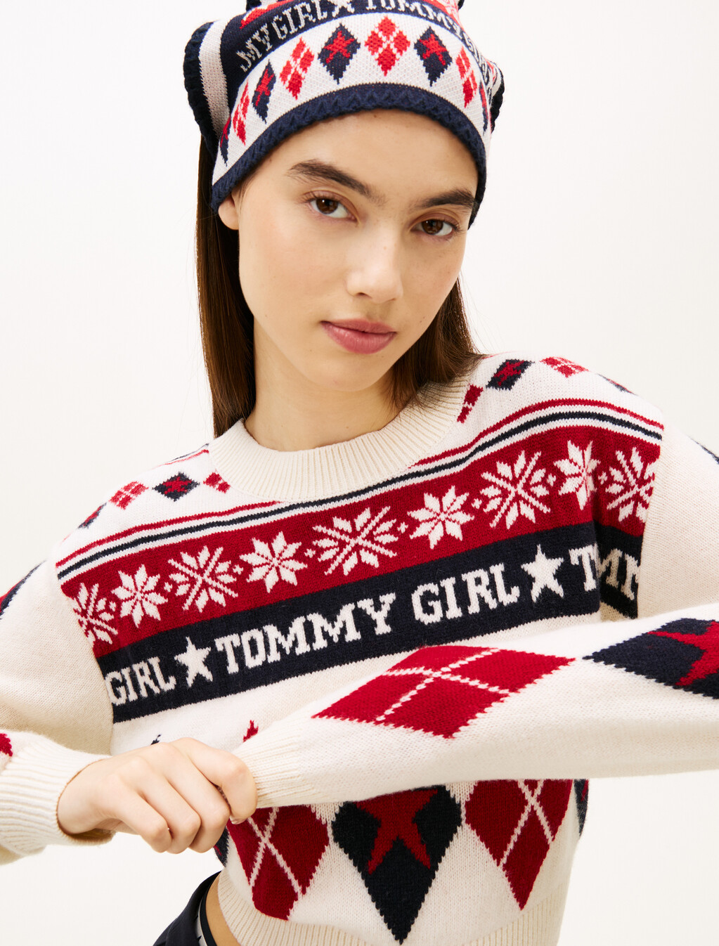 Tommy Girl Fair Isle Sweater, Ecru / Multi, hi-res