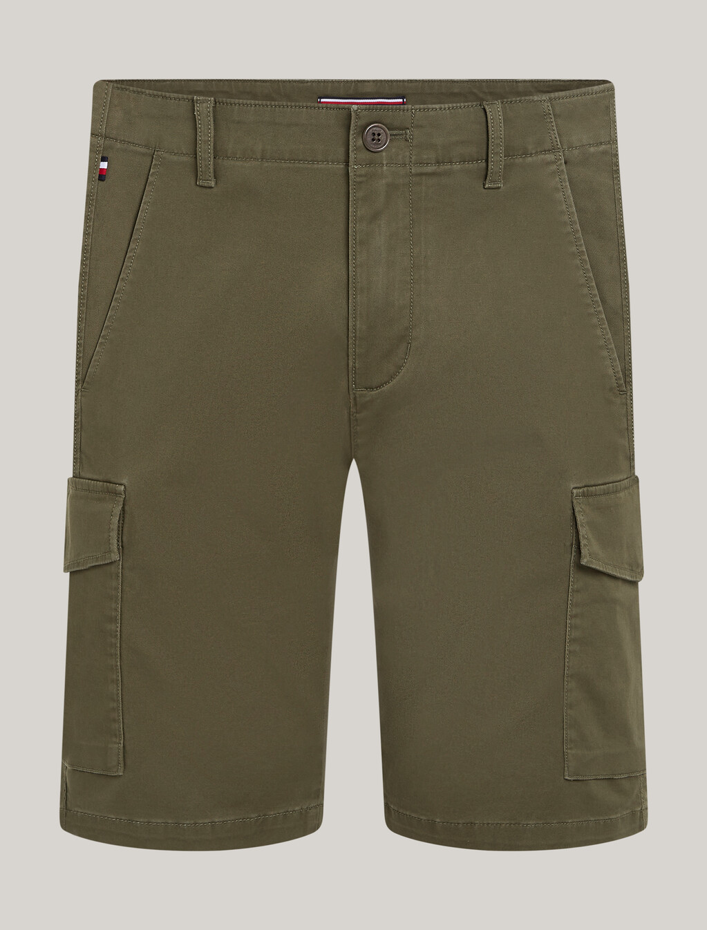 Twill Cargo Pocket Shorts, Army Green, hi-res