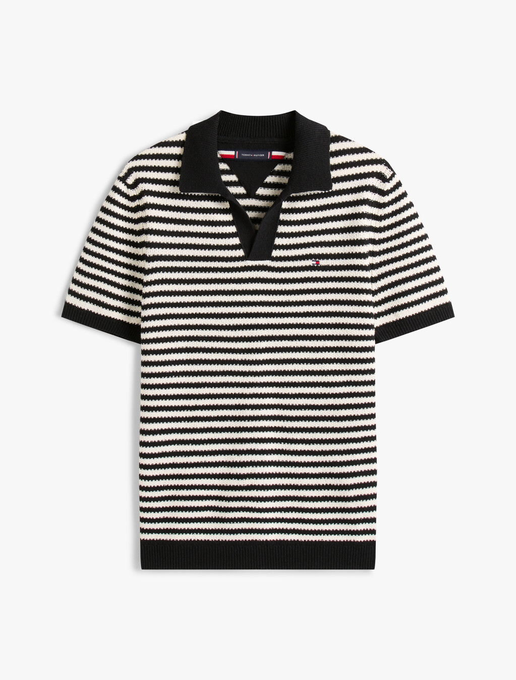 Textured Knit Polo, Desert Sky / Ivory Petal, hi-res