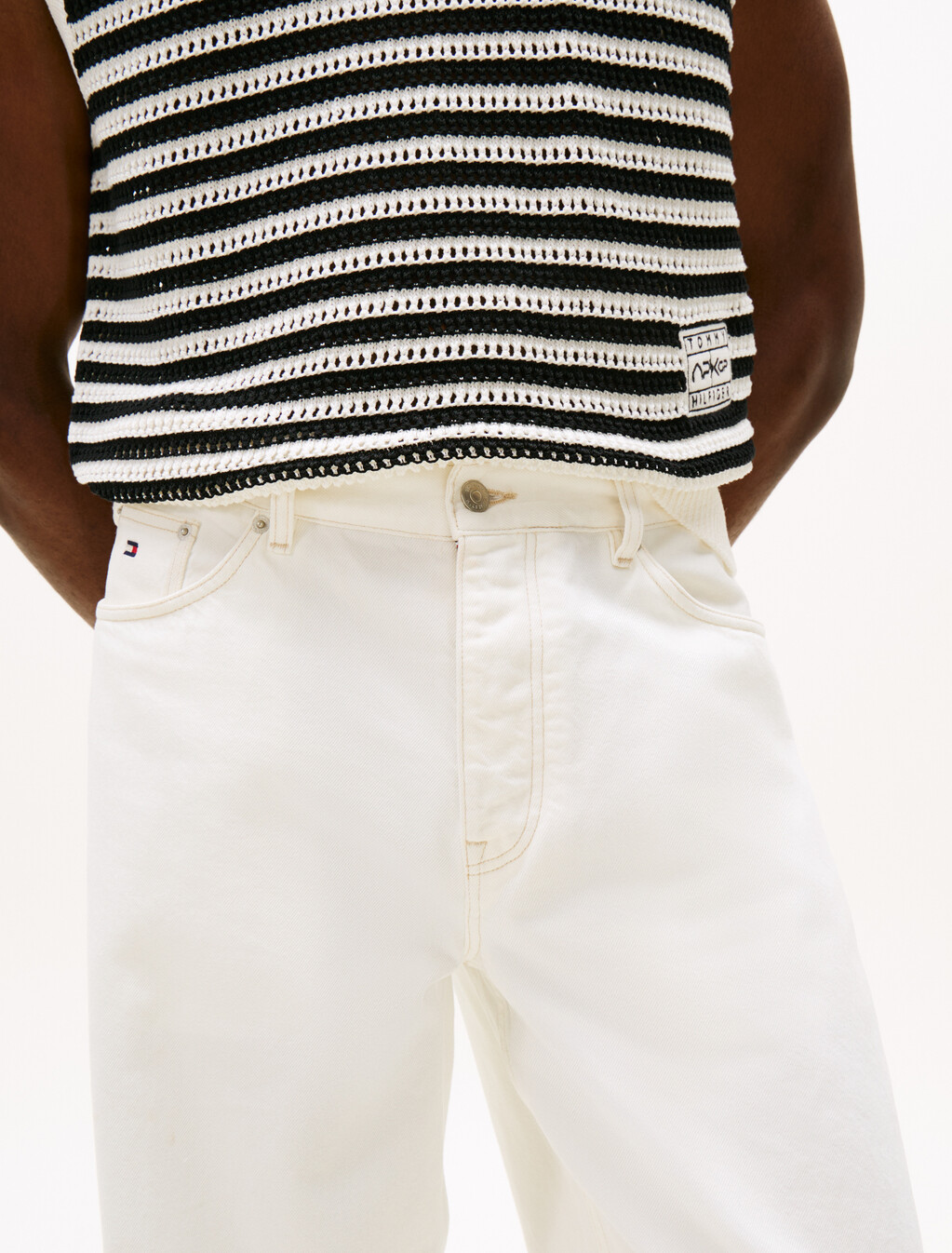 The APXGP Collection Relaxed Straight Leg Jeans, Ecru, hi-res
