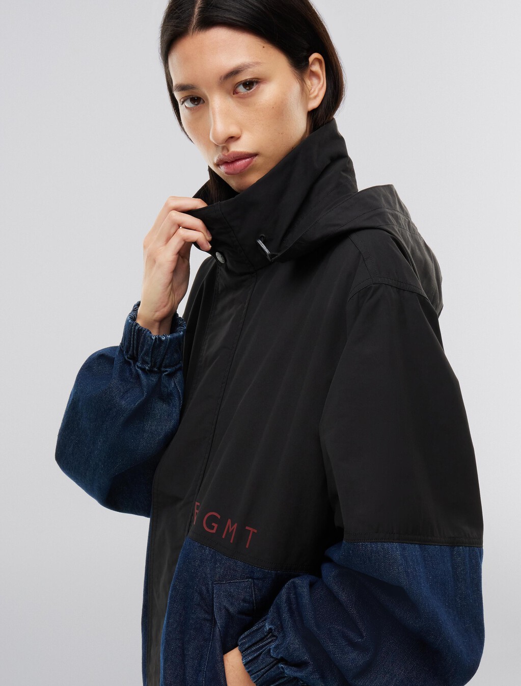 Tommy Hilfiger x FRGMT Colour-Blocked Regatta Jacket, Black / Flat Wash Denim, hi-res