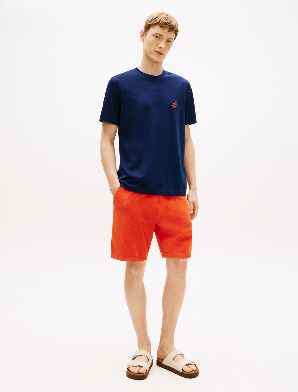 Logo Embroidery Jersey T-Shirt, Carbon Navy, hi-res