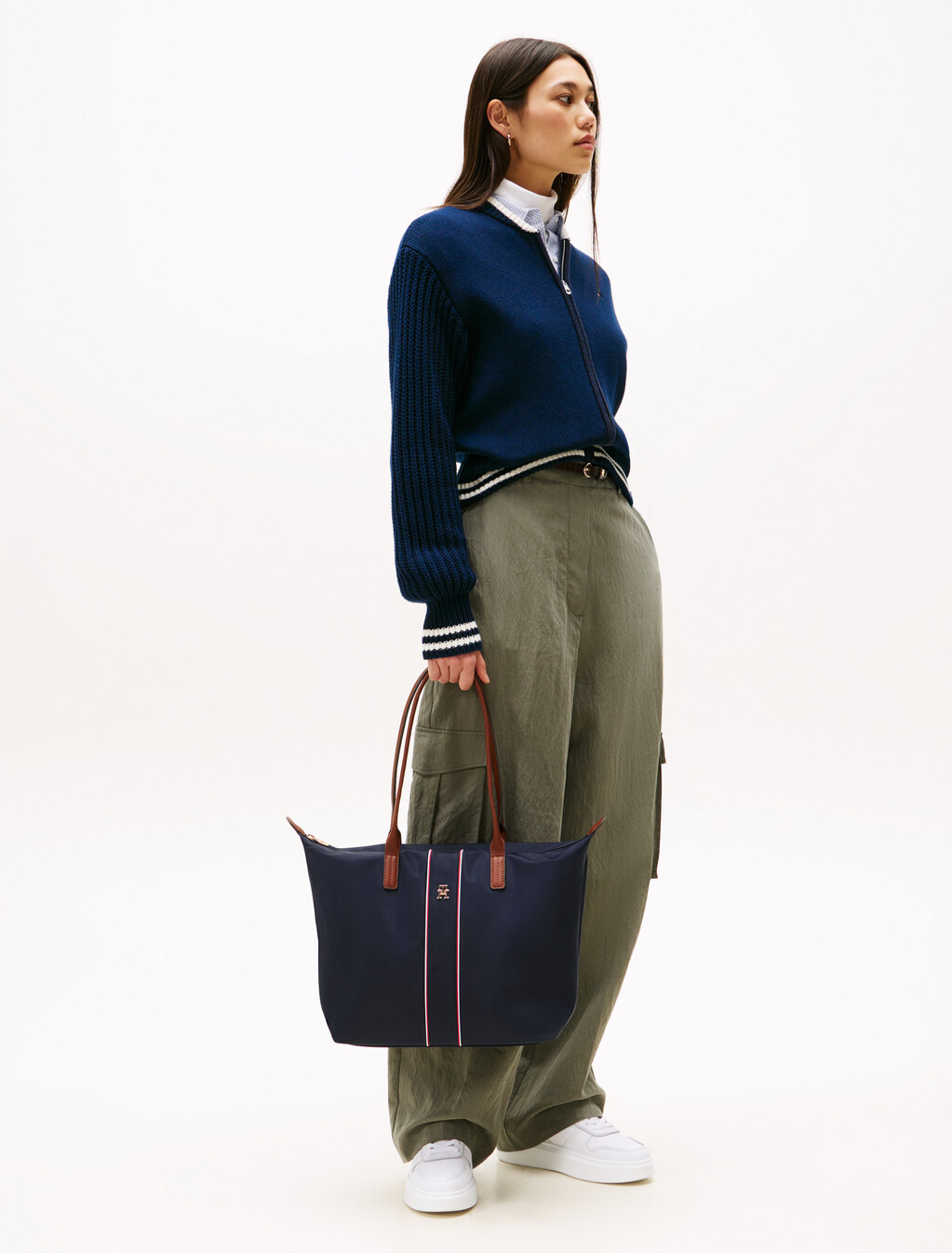 Corporate TH Monogram Tote Bag, Space Blue Corp, hi-res