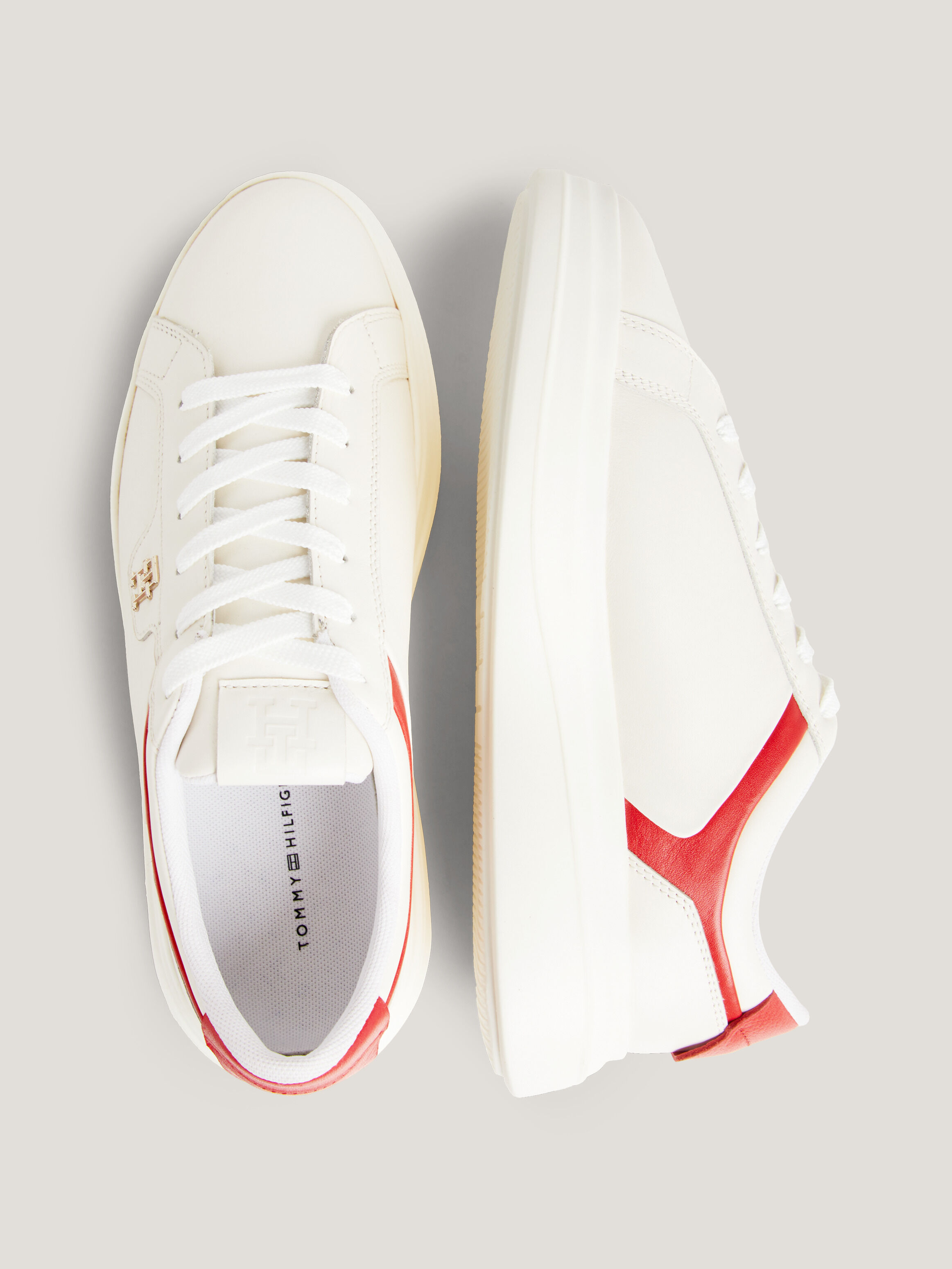 White leather tommy hilfiger shoes store