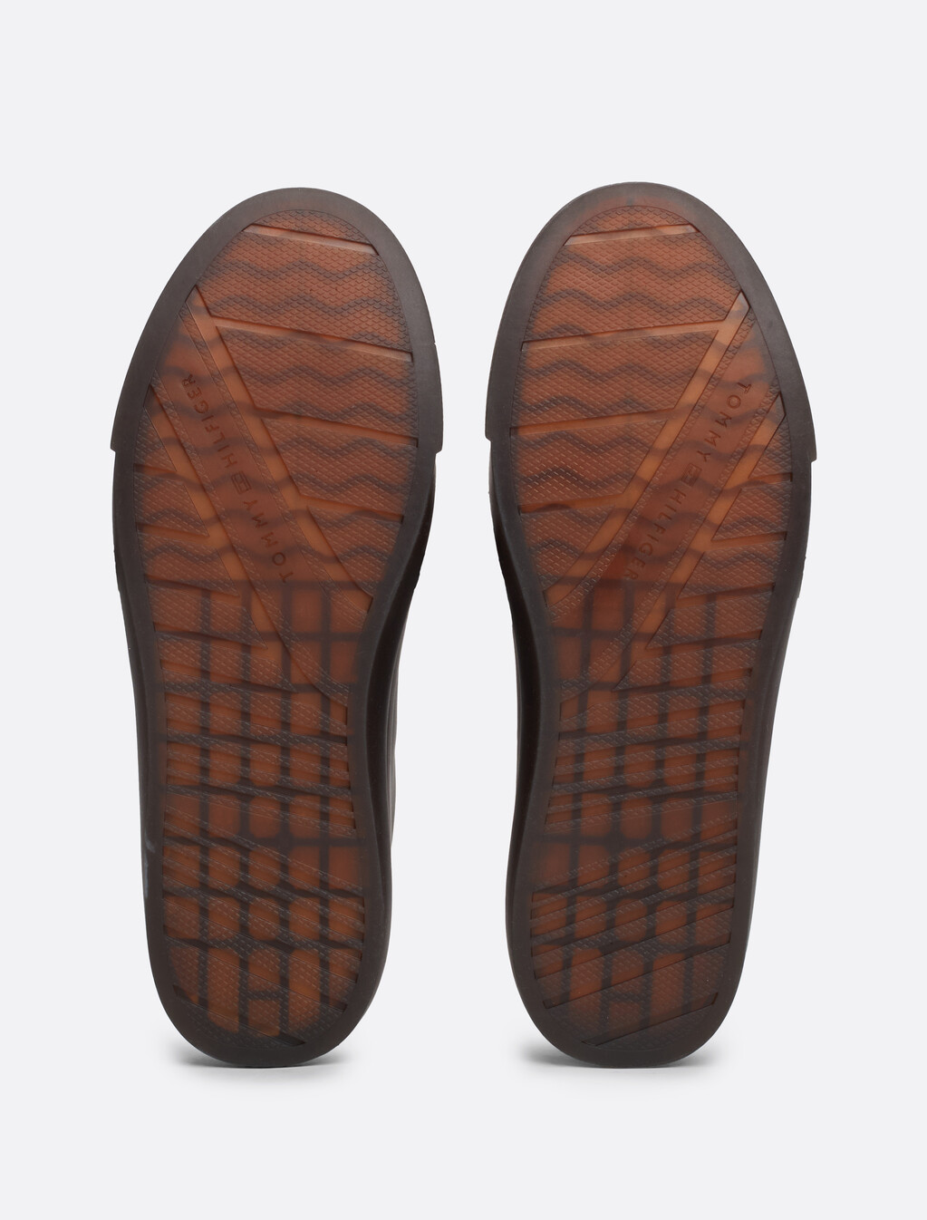 Leather Signature Tape Lace-Up Trainers, Black, hi-res