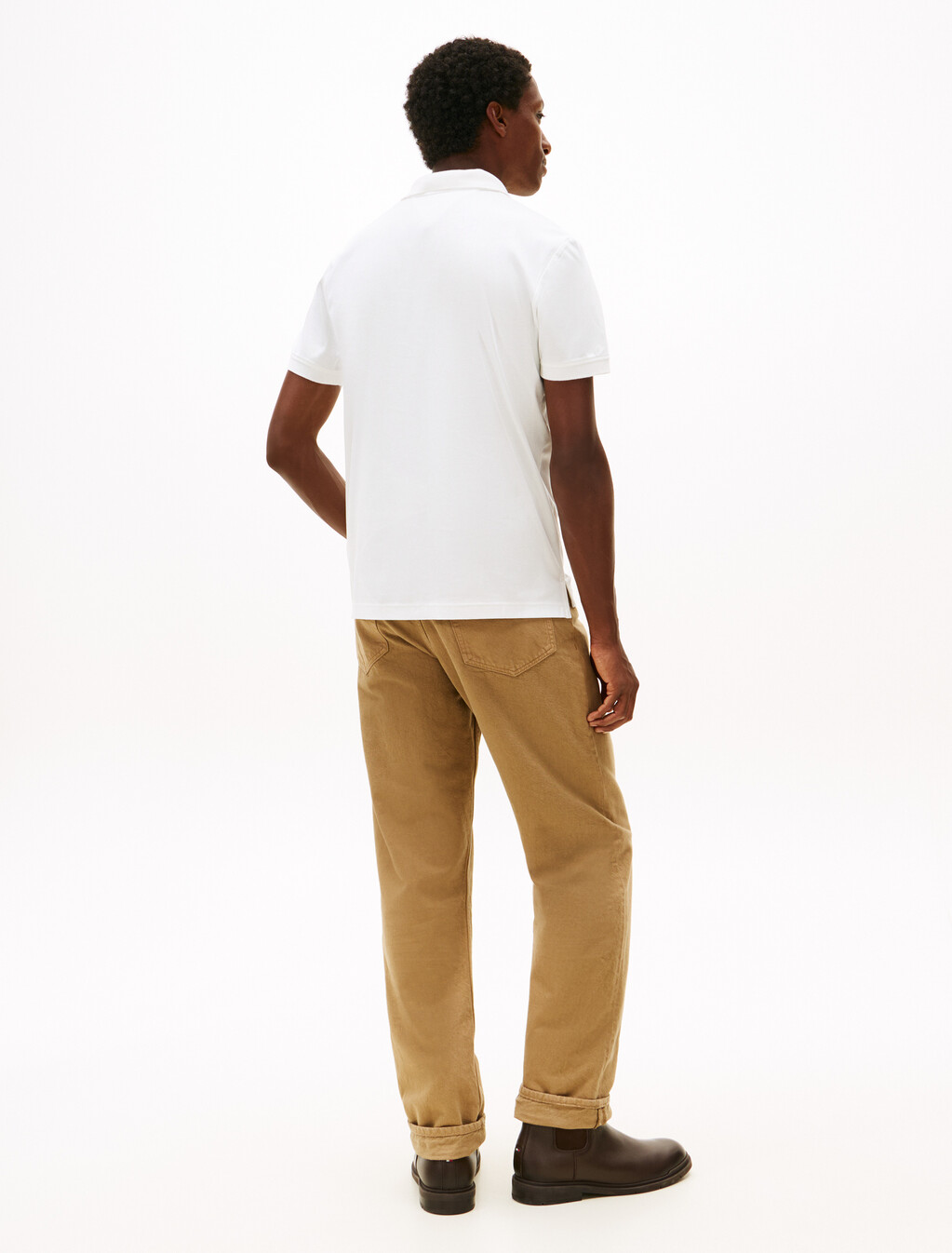 Icon Luxe Logo Embroidery Polo, Ecru, hi-res