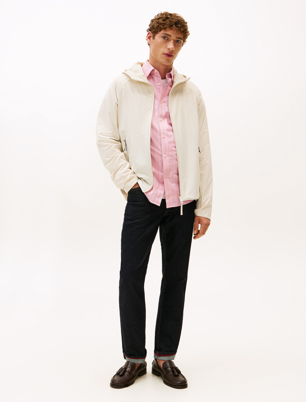 Tech Hooded Jacket, Newsprint, hi-res