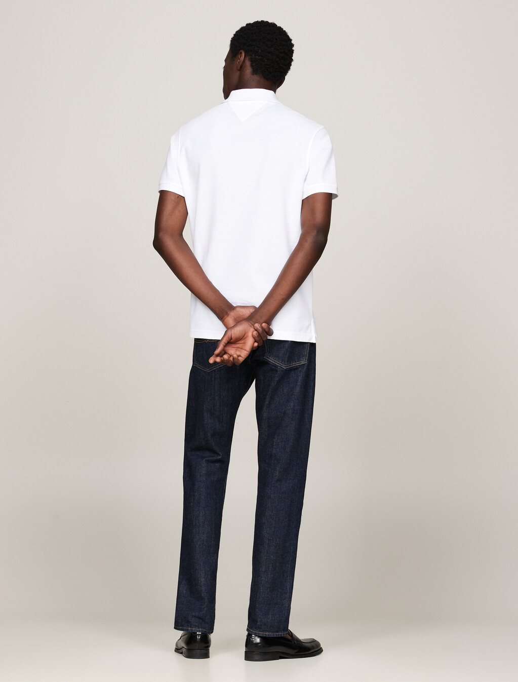 Regular Vertical Flag Polo Shirt, White, hi-res