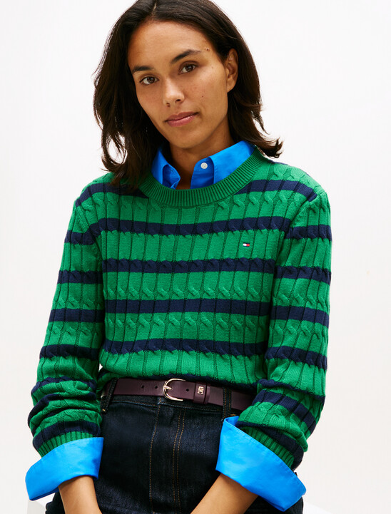 Cable Knit Crew Neck Jumper