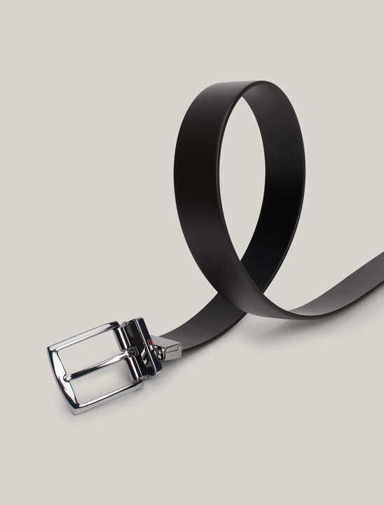 Denton Reversible Square Buckle Leather Belt