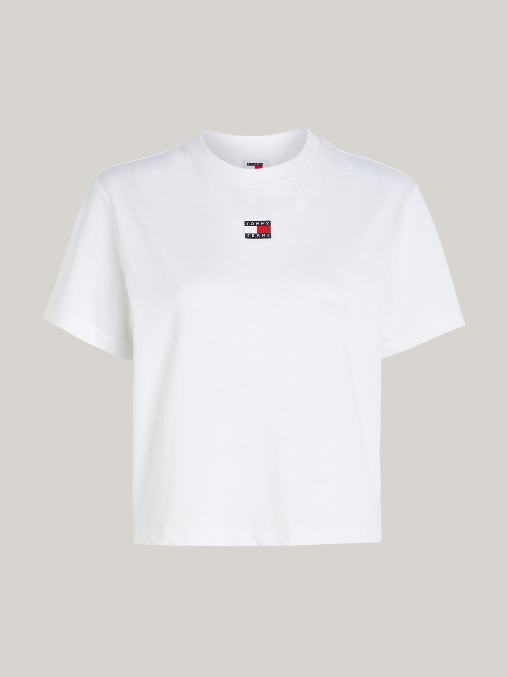 Badge Classic Boxy Jersey T-Shirt, White, hi-res