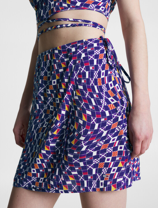 Archive Checkerboard Flag Mini Skirt