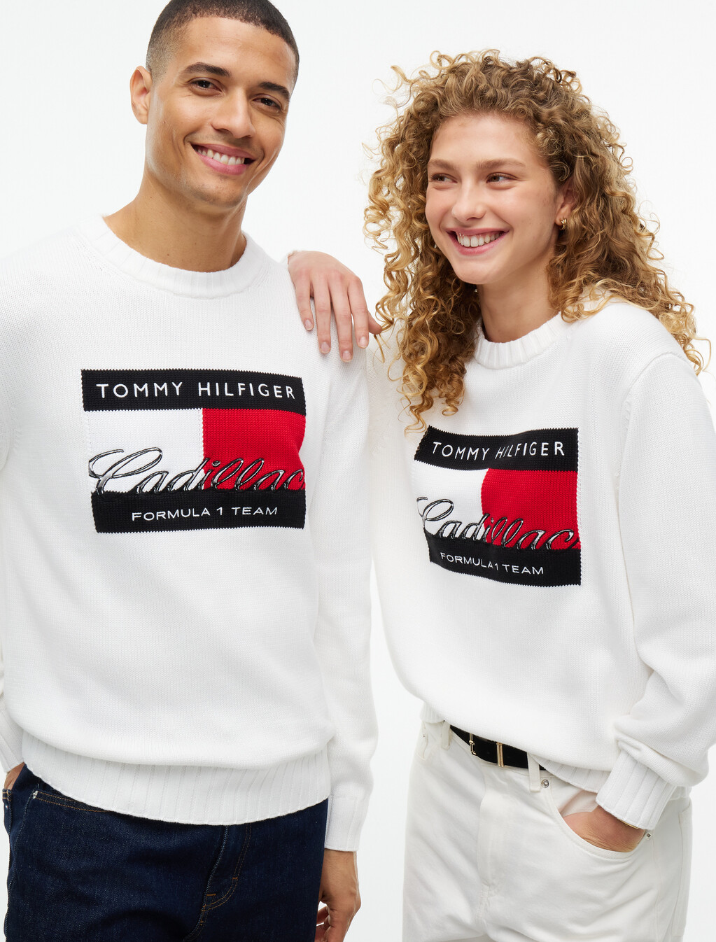 TH x Cadillac Formula 1&reg; Team Logo Jumper, White, hi-res