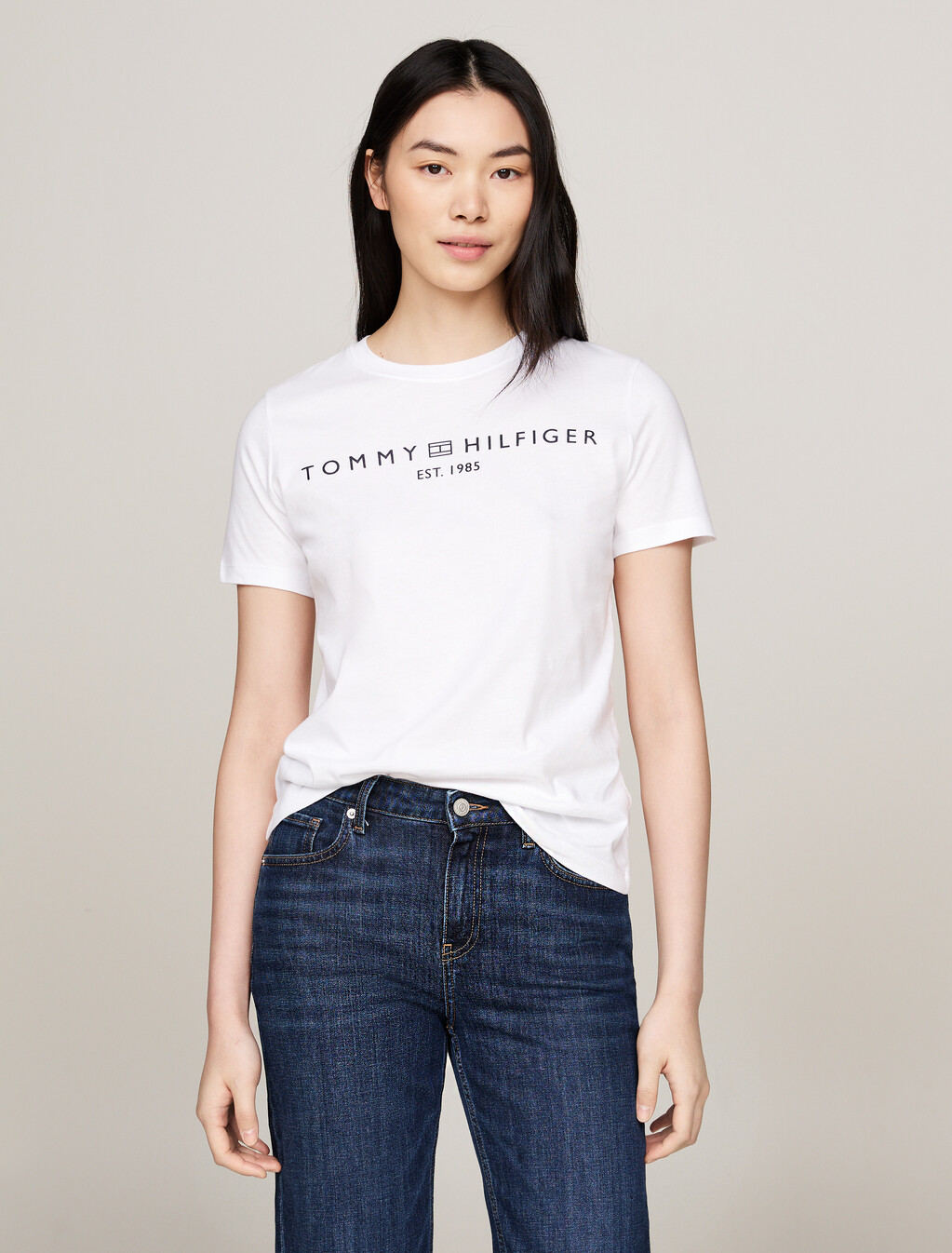 Logo Crew Neck T-Shirt, Th Optic White, hi-res