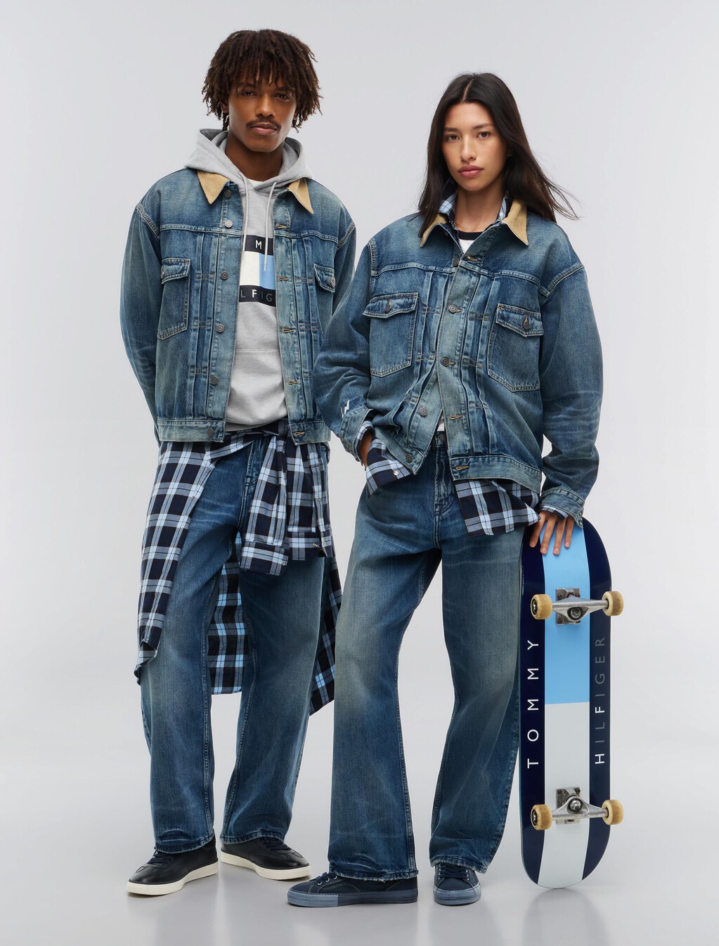 Denim Trucker Jacket, Mid Wash Denim, hi-res