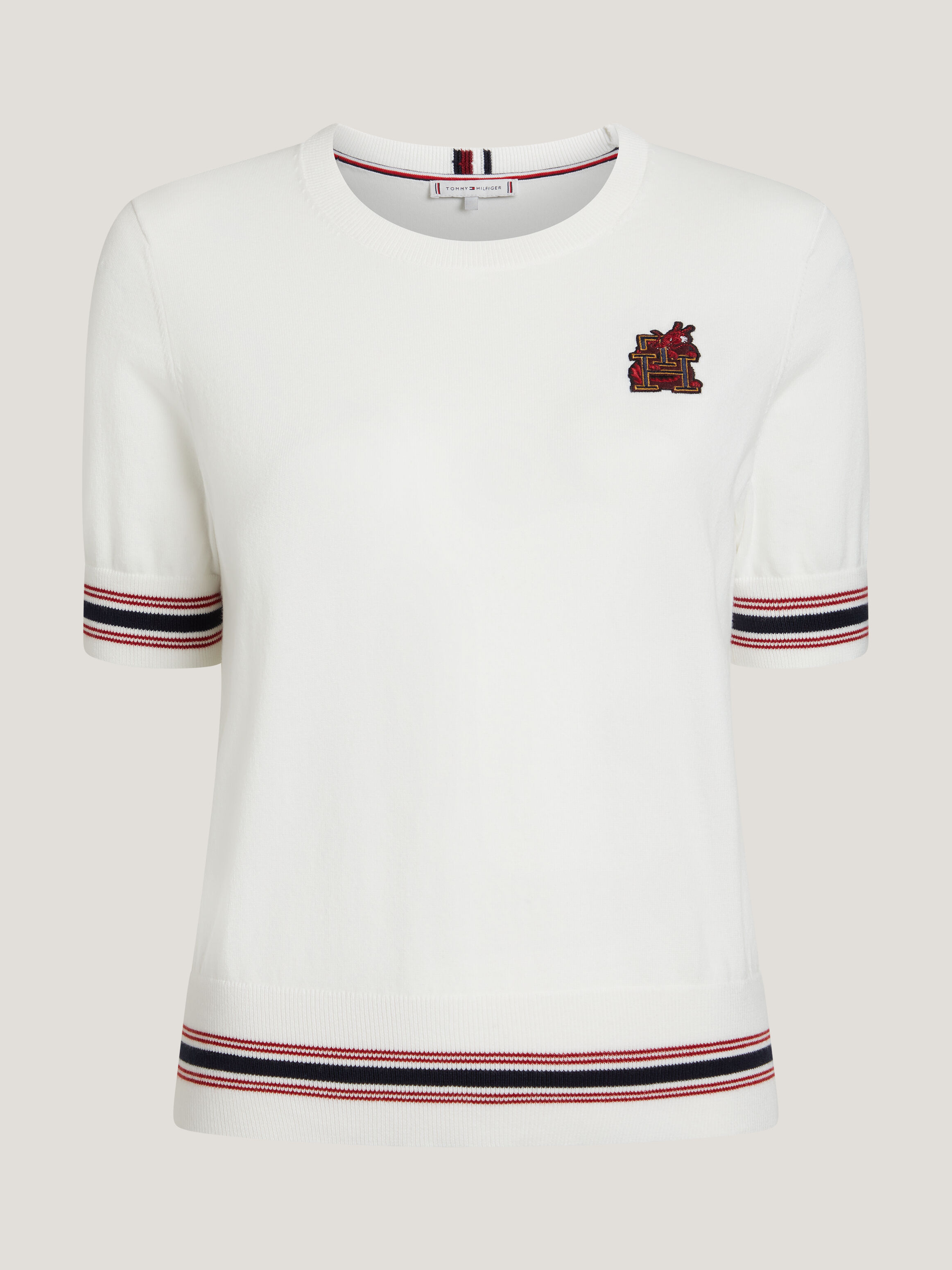 CNY Monogram Sweater natural Tommy Hilfiger Singapore