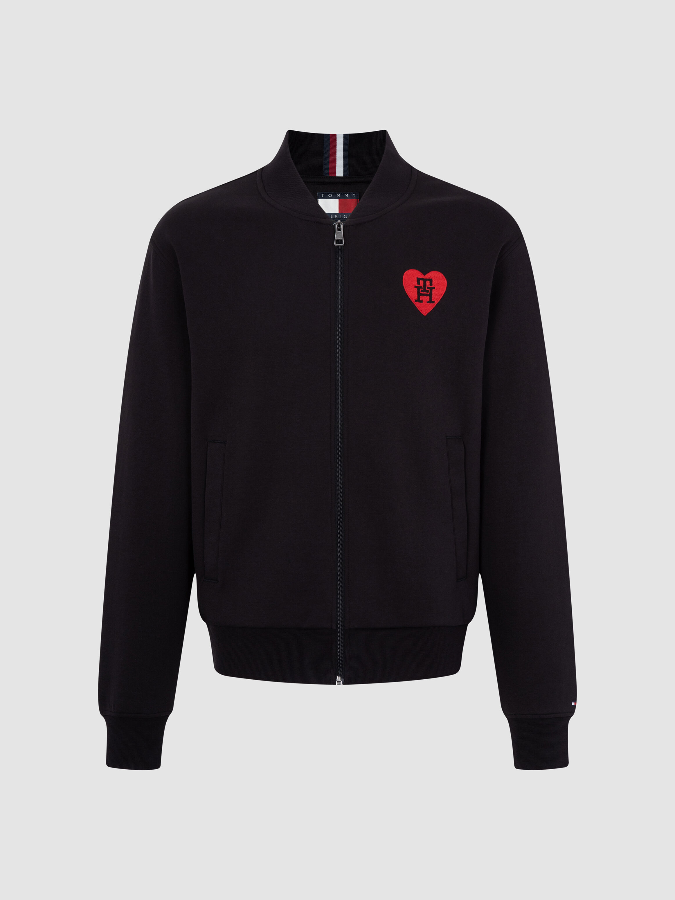 Red white zip jacket tommy hilfiger sales