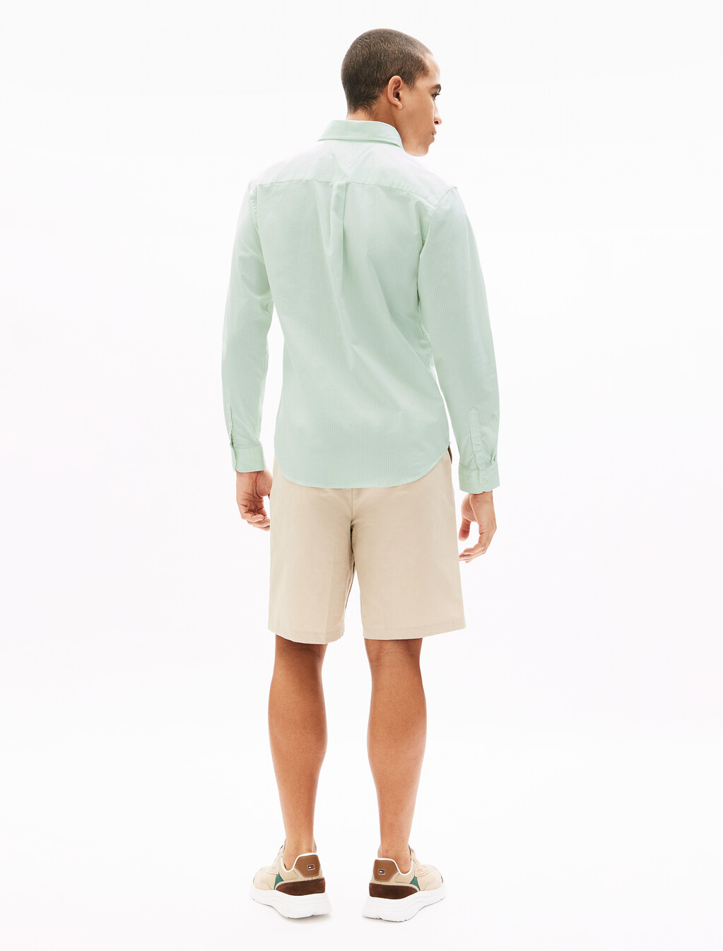 Oxford Stripe Long Sleeve Shirt, Opal Green / Stripes, hi-res