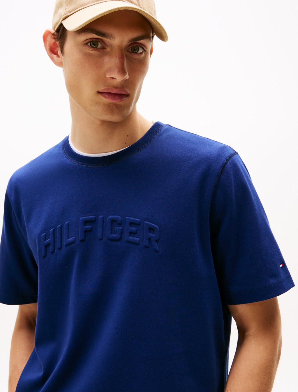 Arch Embossed Logo T-Shirt, Preppy Navy, hi-res