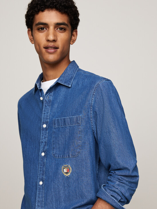 Embroidery Regular Denim Shirt