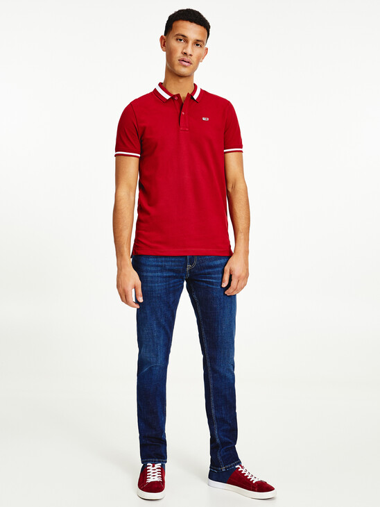 Tipped Stretch Slim Fit Polo