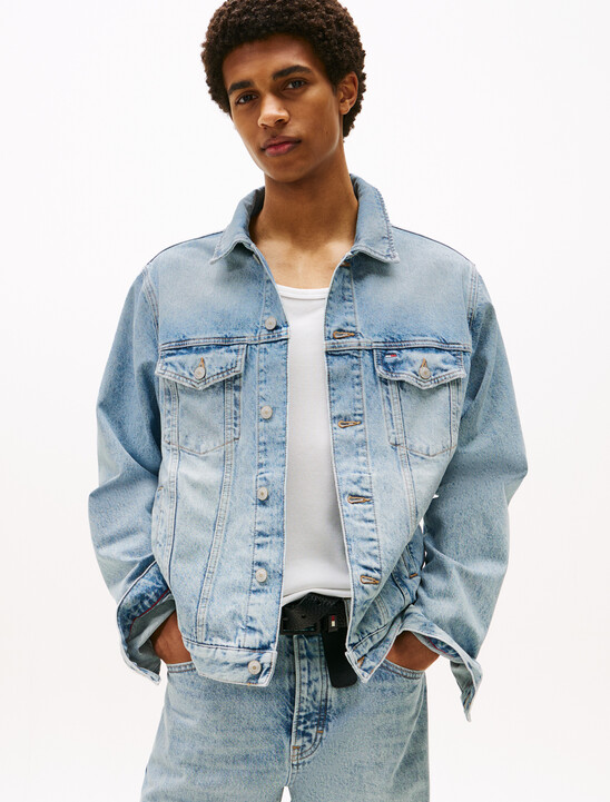 Tommy Flag Denim Trucker Jacket