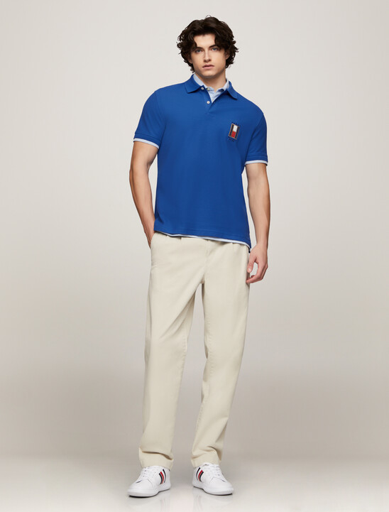 Regular Vertical Flag Polo Shirt