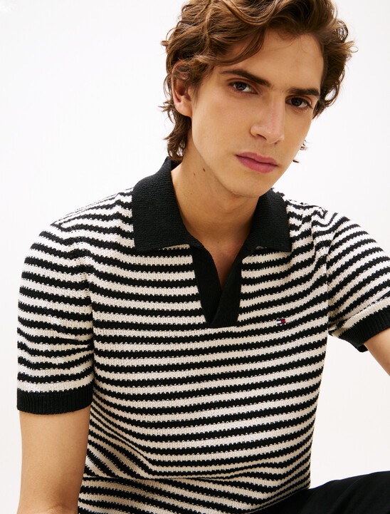 Textured Knit Polo