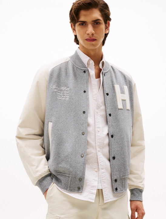 Mix Media Varsity Bomber