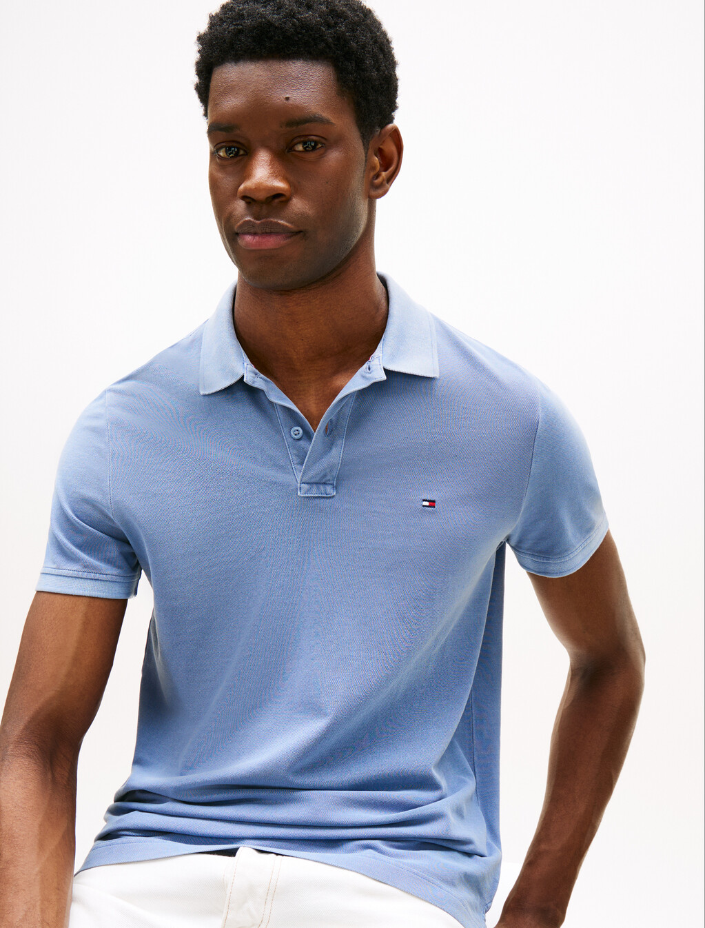 Garment Dyed Flag Embroidery Regular Polo, Brisk Blue, hi-res
