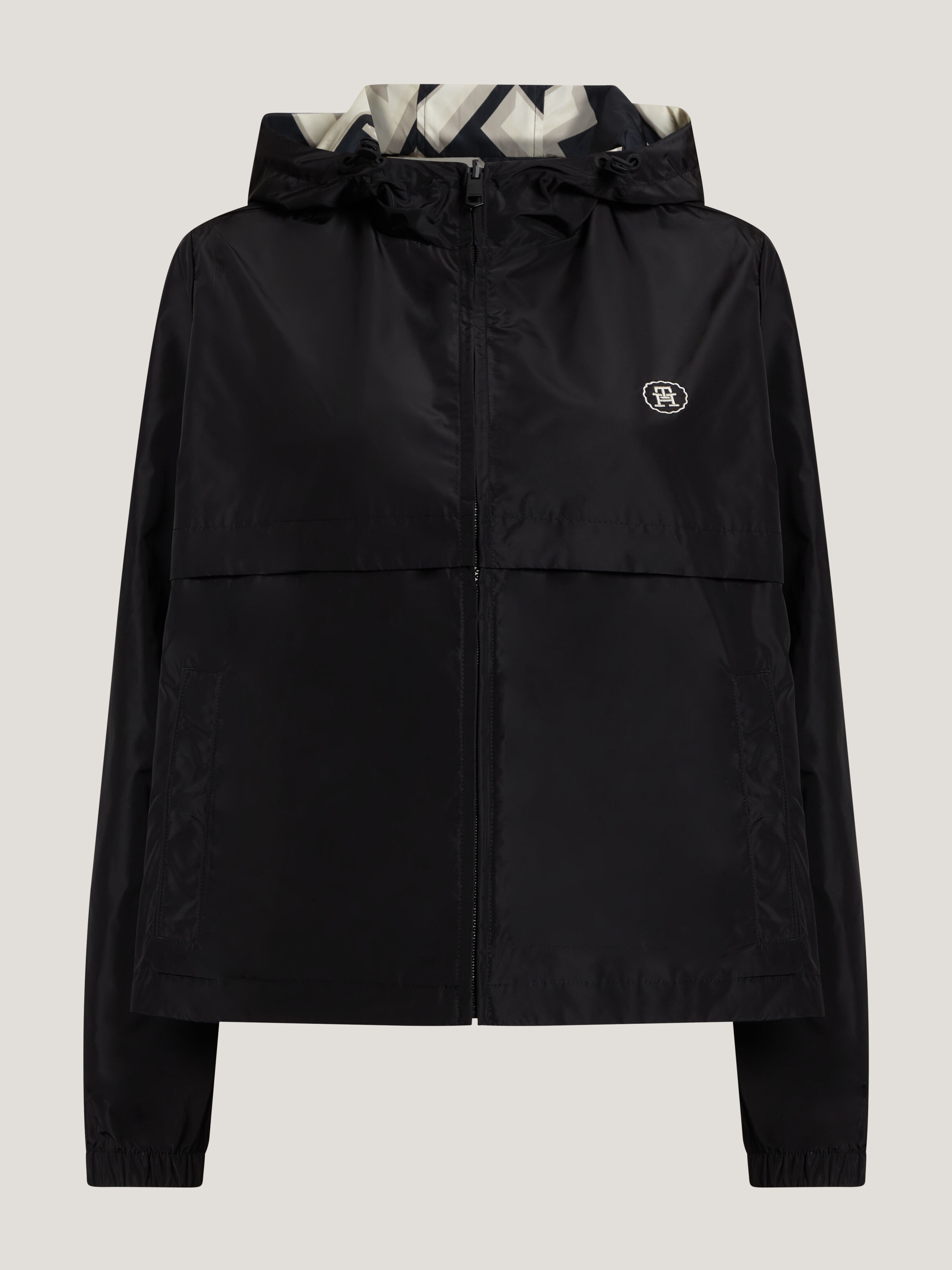 Reversible Monogram Windbreaker Jacket black Tommy Hilfiger
