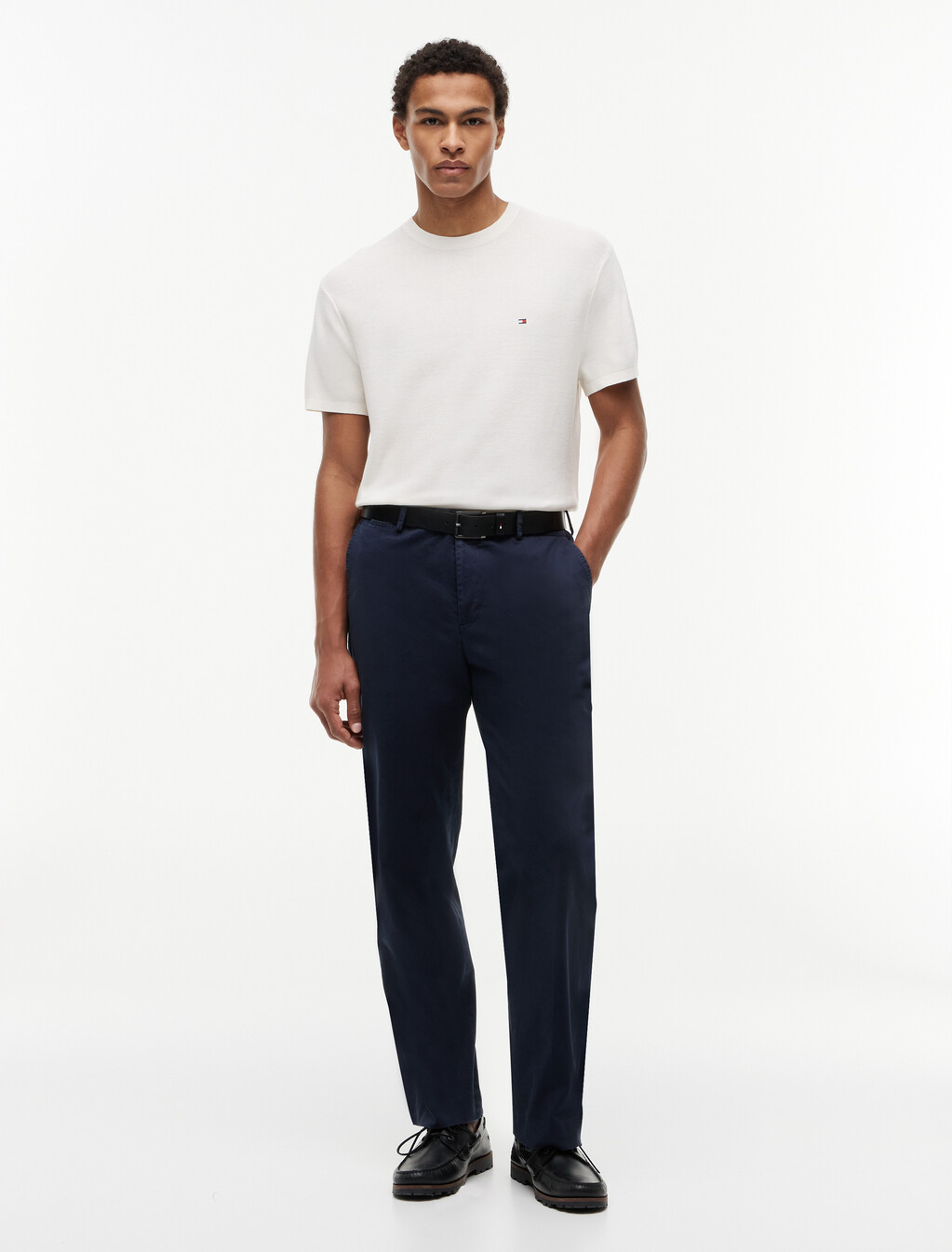 Relaxed Fit Knit T-Shirt, Ivory Petal, hi-res