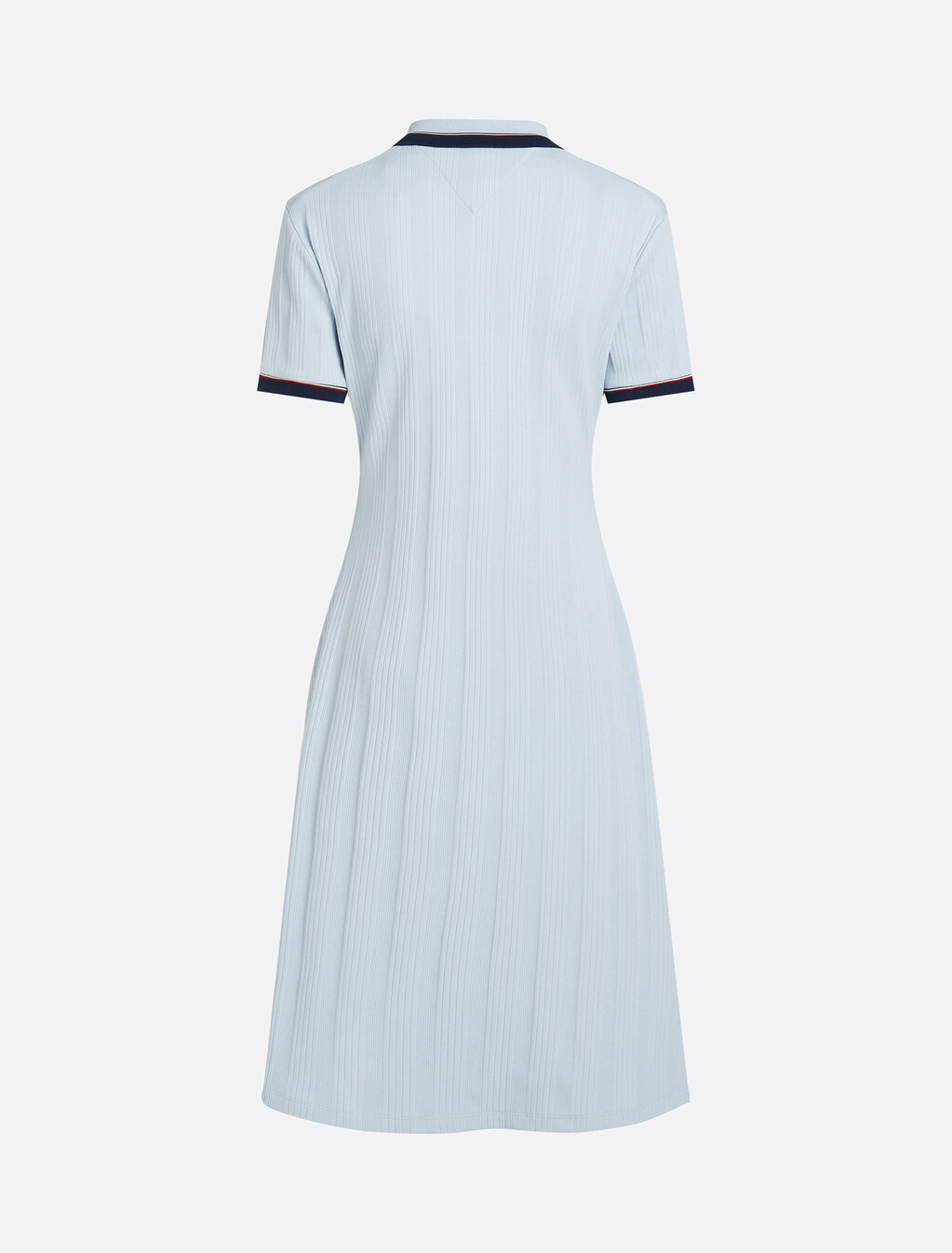 Rib Knit Polo Midi Dress, Breezy Blue, hi-res