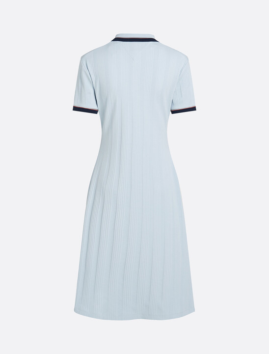 Rib Knit Polo Midi Dress