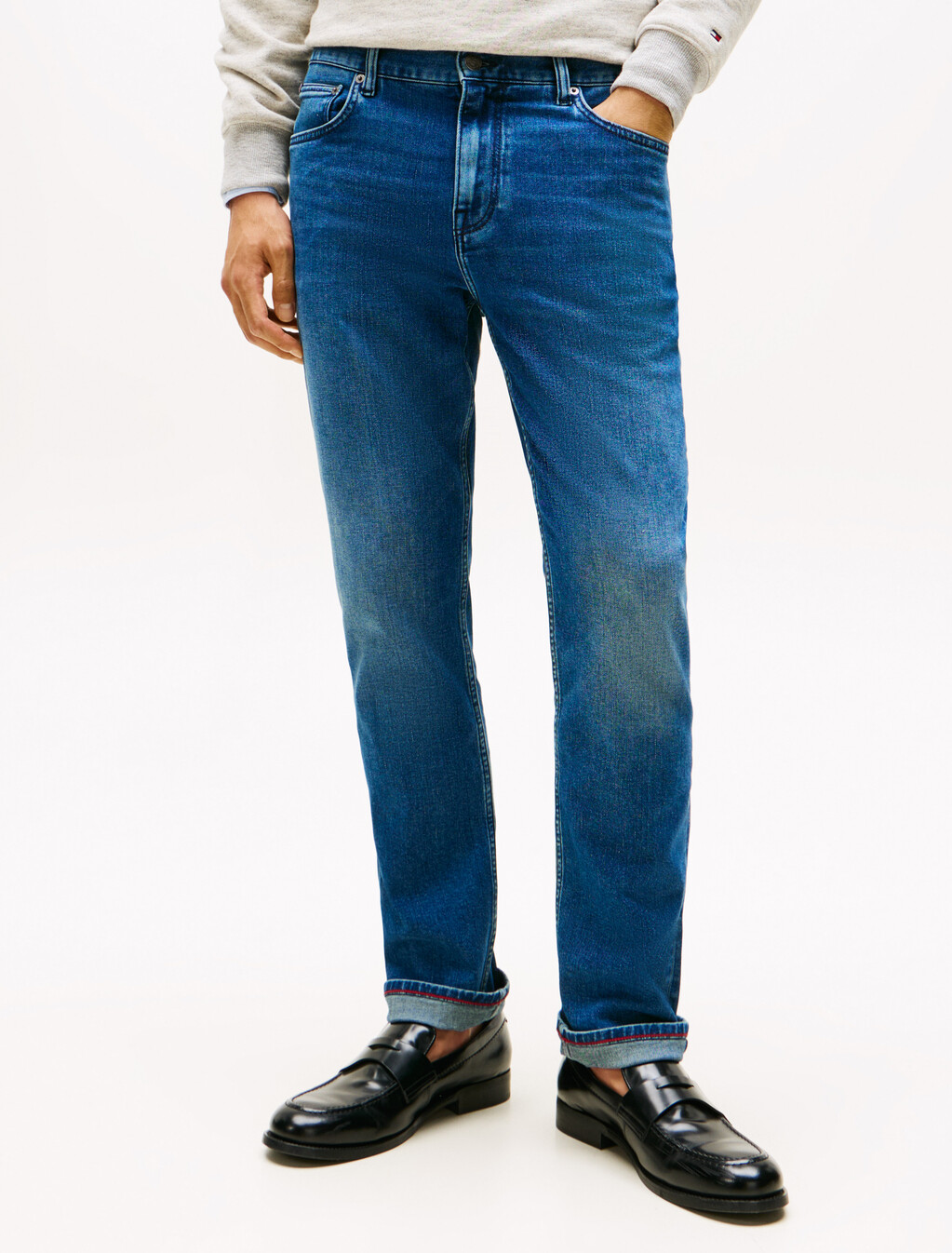 Denton Straight Recycled Cotton Jeans, Oliver Blue, hi-res