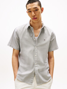 Poplin Mini Check Short Sleeve Shirt, Battle Green / Check, hi-res