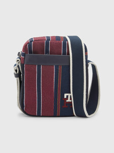 PREPPY STRIPE MINI REPORTER BAG, Italian Wine Stripe Mix, hi-res