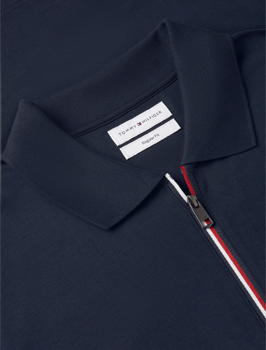 Regular Fit Fluid Cotton Polo Shirt, Navy Blue, hi-res