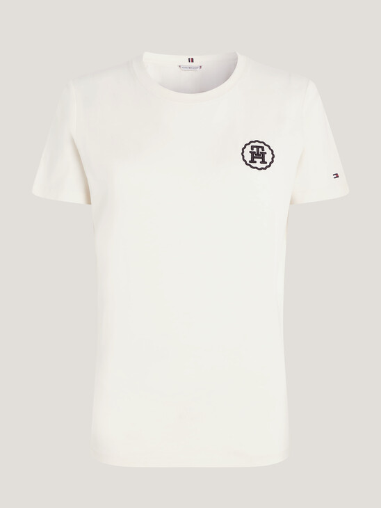 Modern Tonal Logo Embroidery T-Shirt